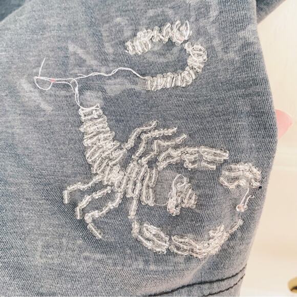 Kaporal Blue Wash Embroidered Cowboy Skull Urban Boyz Tee X Large - Picture 4 of 7